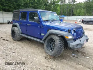 2018 Jeep Wrangler Unlimited Sport S with VIN 1C4HJXDG9JW290429, listed as a Copart auction lot 57270815 with 85,594 mi miles and Salvage title. Bid and sale history available at DreamBid. Image 4.