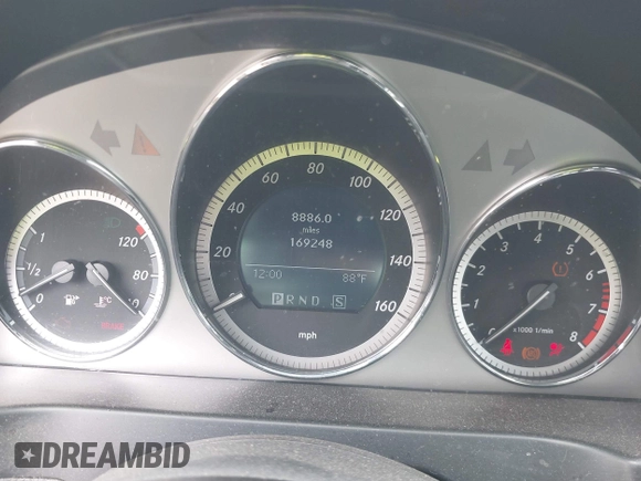 2009 Mercedes-Benz C-Class 3.0L Sport with VIN WDDGF54X39F200565, listed as a IAAI auction lot 42077156 with 169,248 mi miles. Bid and sale history available at carsss.com. Image 7.