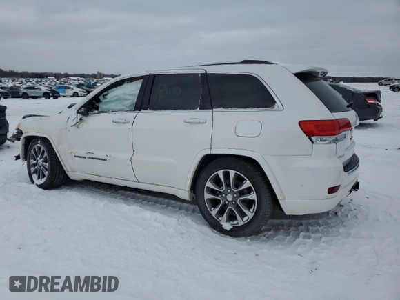 2017 Jeep Grand Cherokee Overland with VIN 1C4RJFCT3HC822900, listed as a Copart auction lot 45709715 with 0 mi miles and Clean Title. Bid and sale history available at carsss.com. Image 2.