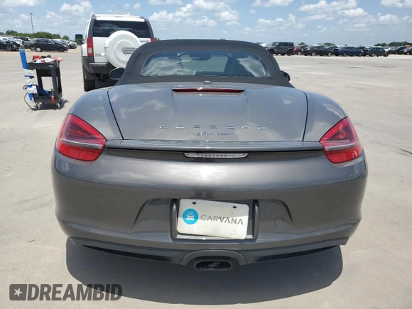 2014 Porsche Boxster с VIN WP0CA2A88EK120697, выставлен на аукционе Copart как лот 62939584 с пробегом 87 416 миль миль и Списание • Salvage title. История ставок и продаж доступна на DreamBid. Изображение 6.