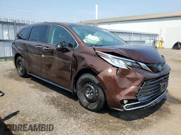 2024 Toyota Sienna LE z VIN 5TDGSKFCXRS148320, wystawiony jako Copart lot #59415445 z przebiegiem 14 883 mil mil oraz Szkoda całkowita • Salvage title. Historia ofert i sprzedaży dostępna na DreamBid. Obrazek 4.