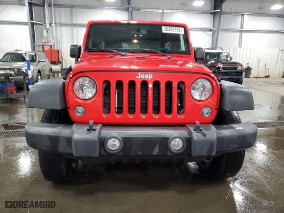 2018 Jeep Wrangler JK Unlimited Sport S with VIN 1C4HJWDG1JL918561, listed as a Copart auction lot 50262165 with 108,334 mi miles and Salvage Title. Bid and sale history available at carsss.com. Image 5.