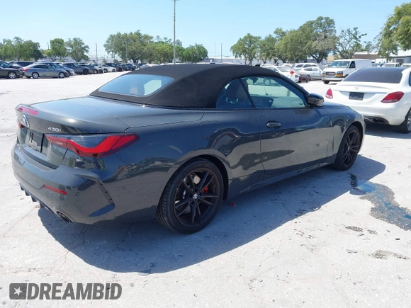2024 BMW 4 Series 430i xDrive with VIN WBA43AT02RCR23583, listed as a IAAI auction lot 42182853 with 11,885 mi miles and . Bid and sale history available at DreamBid. Image 4.