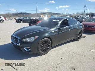 2021 Infiniti Q50 Luxe z VIN JN1EV7BR4MM752541, wystawiony jako Copart lot #47064425 z przebiegiem 64 130 mil mil oraz Szkoda całkowita • Salvage title. Historia ofert i sprzedaży dostępna na DreamBid. Obrazek 1.
