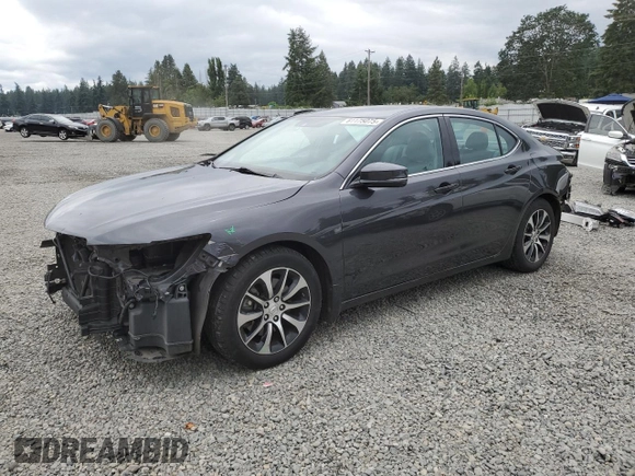 2015 Acura TLX Technology with VIN 19UUB1F55FA003713, listed as a Copart auction lot 61175075 with 108,605 mi miles and Salvage title. Bid and sale history available at DreamBid. Image 1.