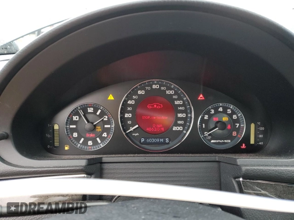2007 Mercedes-Benz E 63 AMG with VIN WDBUF77X27B012109, listed as a Copart auction lot 86757394 with 60,309 mi miles and Salvage Title. Bid and sale history available at carsss.com. Image 9.