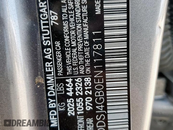 2014 Mercedes-Benz CLA 250 with VIN WDDSJ4GB0EN117811, listed as a Copart auction lot 65963175 with 172,135 mi miles and Salvage title. Bid and sale history available at DreamBid. Image 14.