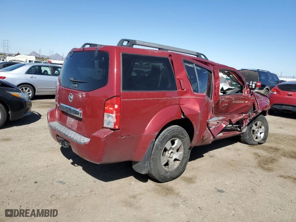 2006 Nissan Pathfinder SE with VIN 5N1AR18U86C649815, listed as a Copart auction lot 49448915 with 211,186 mi miles and Salvage Title. Bid and sale history available at carsss.com. Image 3.