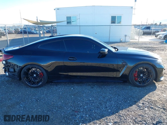 2025 BMW M4 Competition with VIN WBS23HK07SCT26285, listed as a IAAI auction lot 41306911 with 2,349 mi miles. Bid and sale history available at carsss.com. Image 14.