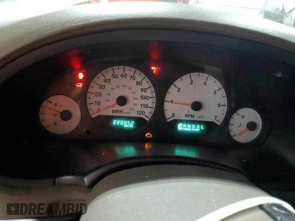 2005 Dodge Caravan SXT with VIN 2D4GP44L65R438530, listed as a Copart auction lot 63415955 with 220,852 mi miles and Salvage title. Bid and sale history available at DreamBid. Image 9.