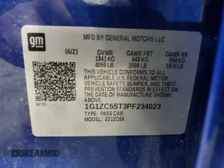 2023 Chevrolet Malibu LS with VIN 1G1ZC5ST3PF234023, listed as a Copart auction lot 54877475 with 46,364 mi miles and Salvage Title. Bid and sale history available at DreamBid. Image 12.