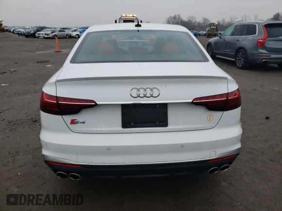 2021 Audi S4 Premium Plus with VIN WAUB4AF40MA024633, listed as a Copart auction lot 40762744 with 21,333 mi miles and Salvage Title. Bid and sale history available at carsss.com. Image 6.