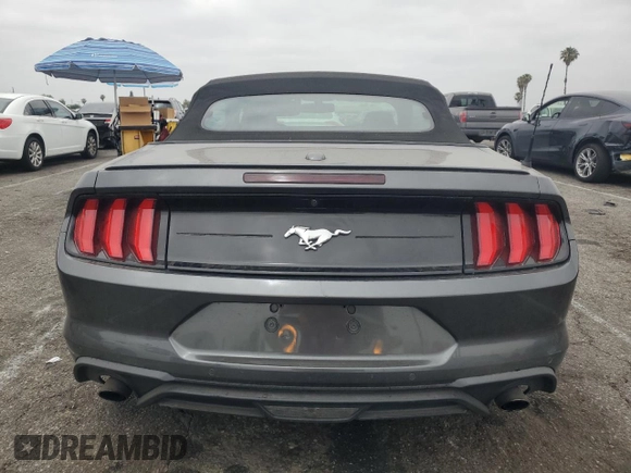 2020 Ford Mustang EcoBoost with VIN 1FATP8UH2L5184720, listed as a Copart auction lot 59169155 with 64,616 mi miles and Salvage title. Bid and sale history available at DreamBid. Image 6.