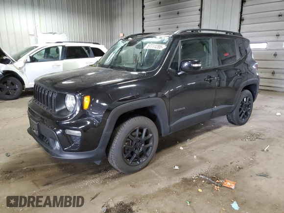 2020 Jeep Renegade Latitude z VIN ZACNJBBB9LPL32706, wystawiony jako Copart lot #57711285 z przebiegiem 41 706 mil mil oraz Szkoda całkowita • Salvage title. Historia ofert i sprzedaży dostępna na DreamBid. Obrazek 1.