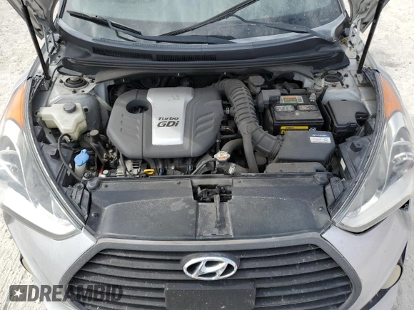 2016 Hyundai Veloster Turbo with VIN KMHTC6AEXGU255318, listed as a Copart auction lot 77101544 with 0 mi miles and Salvage Title. Bid and sale history available at carsss.com. Image 11.