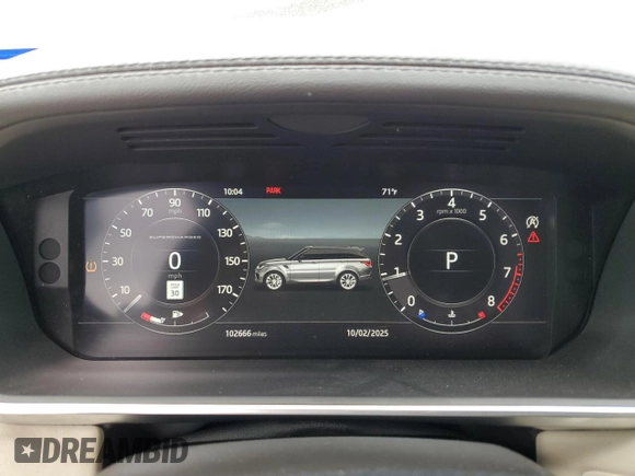 2018 Land Rover Range Rover Sport with VIN SALWR2RE8JA199779, listed as a Copart auction lot 44588925 with 102,666 mi miles and Clean Title. Bid and sale history available at carsss.com. Image 9.