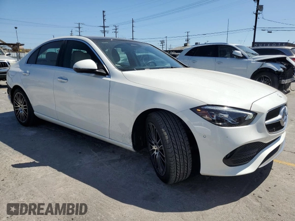 2024 Mercedes-Benz C 300 with VIN W1KAF4GB4RR236568, listed as a Copart auction lot 57689045 with 4,008 mi miles and Salvage title. Bid and sale history available at DreamBid. Image 4.