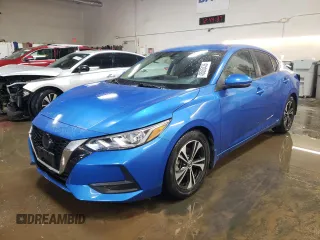 2020 Nissan Sentra SV with VIN 3N1AB8CV0LY310229, listed as a Copart auction lot 48585435 with 49,936 mi miles and Salvage Title. Bid and sale history available at carsss.com. Image 1.