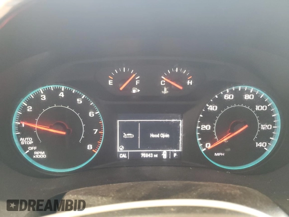 2021 Chevrolet Malibu LT with VIN 1G1ZD5STXMF028240, listed as a Copart auction lot 54013215 with 76,943 mi miles and Salvage Title. Bid and sale history available at DreamBid. Image 9.