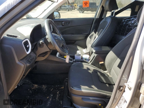 2022 Hyundai Venue Limited with VIN KMHRC8A34NU207329, listed as a Copart auction lot 46824715 with 25,463 mi miles and Salvage title. Bid and sale history available at DreamBid. Image 7.
