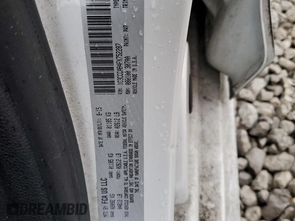 2015 Chrysler 200 Limited with VIN 1C3CCCAB4FN752287, listed as a Copart auction lot 85688124 with Not Provided miles and Non Repairable. Bid and sale history available at DreamBid. Image 13.