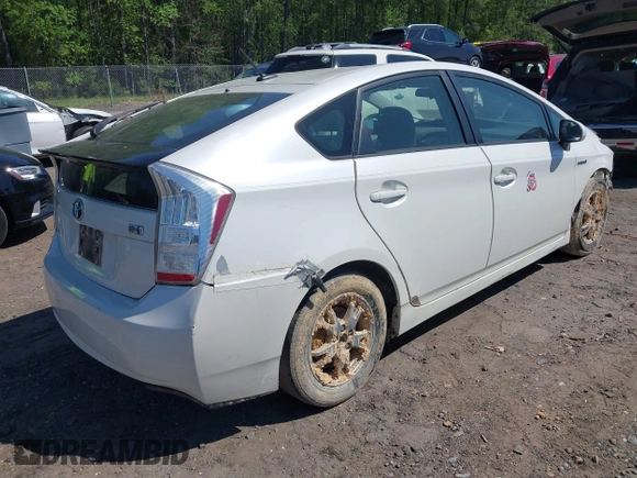 2011 Toyota Prius I with VIN JTDKN3DU8B5364553, listed as a IAAI auction lot 41993267 with 207,298 mi miles and . Bid and sale history available at DreamBid. Image 4.
