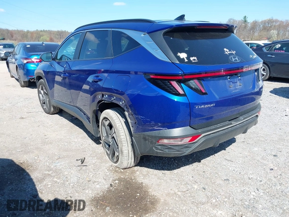 2023 Hyundai Tucson SEL with VIN 5NMJFCAE9PH172567, listed as a IAAI auction lot 41995121 with 23,638 mi miles. Bid and sale history available at carsss.com. Image 3.