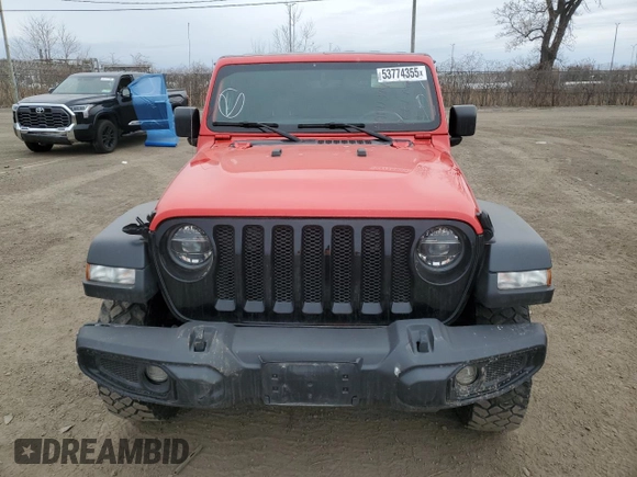 2022 Jeep Wrangler Unlimited Willys with VIN 1C4HJXDN7NW217581, listed as a Copart auction lot 53774355 with 51,126 mi miles and Clean title. Bid and sale history available at DreamBid. Image 5.