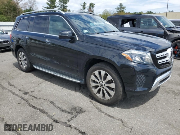 2019 Mercedes-Benz GLS 450 with VIN 4JGDF6EE3KB229380, listed as a Copart auction lot 55335245 with 107,130 mi miles and Salvage title. Bid and sale history available at DreamBid. Image 4.