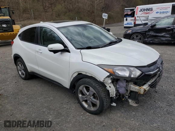 2016 Honda HR-V EX with VIN 3CZRU6H56GM757694, listed as a Copart auction lot 53131705 with 95,039 mi miles and Salvage Title. Bid and sale history available at carsss.com. Image 4.