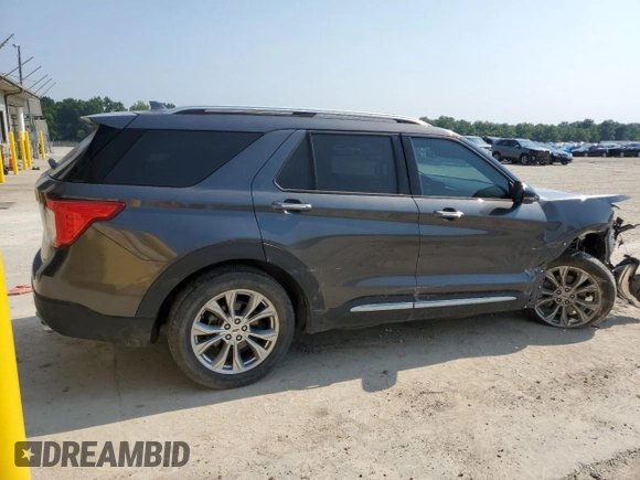 2020 Ford Explorer Limited with VIN 1FMSK8FH0LGB83132, listed as a Copart auction lot 60361585 with 78,479 mi miles and Salvage title. Bid and sale history available at DreamBid. Image 3.