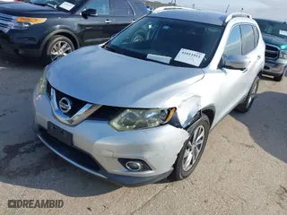 2014 Nissan Rogue SV with VIN 5N1AT2MT4EC774829, listed as a IAAI auction lot 41011911 with 128,607 mi miles. Bid and sale history available at carsss.com. Image 2.