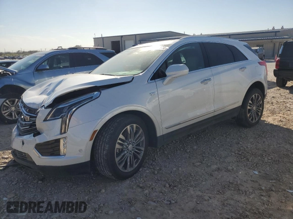 2017 Cadillac XT5 Premium Luxury AWD with VIN 1GYKNERS9HZ205281, listed as a Copart auction lot 86180574 with 20,549 mi miles and Salvage Title. Bid and sale history available at carsss.com. Image 1.