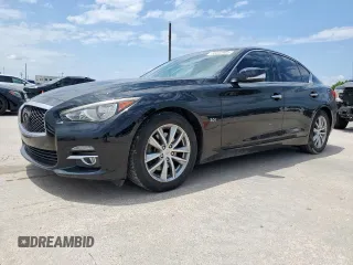 2016 Infiniti Q50 Premium with VIN JN1EV7AP1GM304441, listed as a Copart auction lot 58444905 with 98,371 mi miles and Salvage title. Bid and sale history available at DreamBid. Image 1.