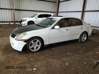 2004 Infiniti G35 w/Leather with VIN JNKCV51E04M607356, listed as a Copart auction lot 64866484 with 218,959 mi miles and Salvage Title. Bid and sale history available at DreamBid. Image 1.
