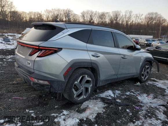 2022 Hyundai Tucson SEL with VIN 5NMJC3AEXNH088778, listed as a Copart auction lot 42343075 with 23,461 mi miles and Salvage Title. Bid and sale history available at DreamBid. Image 3.