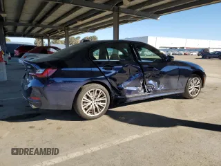 2023 BMW 3 Series 330i with VIN 3MW69FF07P8D13456, listed as a Copart auction lot 50089695 with 15,951 mi miles and Salvage Title. Bid and sale history available at carsss.com. Image 3.