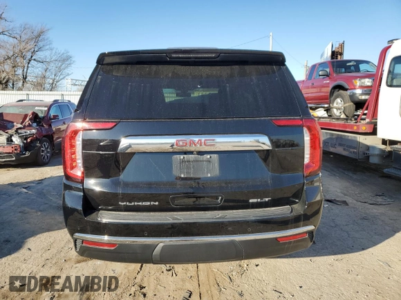 2022 GMC Yukon SLT with VIN 1GKS2BKD3NR318572, listed as a Copart auction lot 85998704 with 60,435 mi miles and Salvage Title. Bid and sale history available at carsss.com. Image 6.