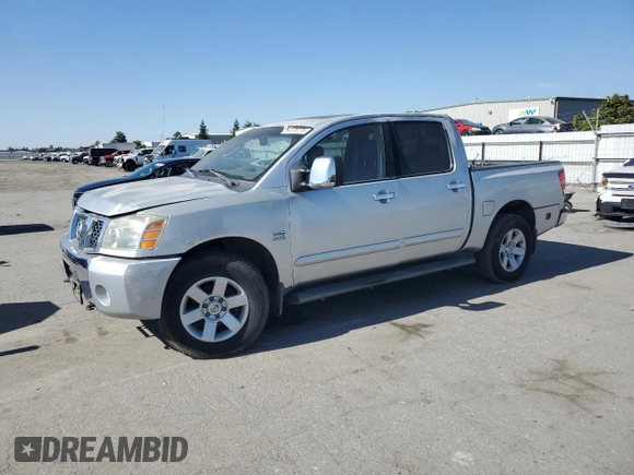 2004 Nissan Titan LE z VIN 1N6AA07B64N525238, wystawiony jako Copart lot #60370775 z przebiegiem Nie podano mil oraz Czysty tytuł • Clean title. Historia ofert i sprzedaży dostępna na DreamBid. Obrazek 1.