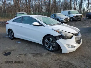 2014 Hyundai Elantra Coupe with VIN KMHDH6AH0EU028586, listed as a Copart auction lot 86395934 with 110,738 mi miles and Salvage Title. Bid and sale history available at carsss.com. Image 4.