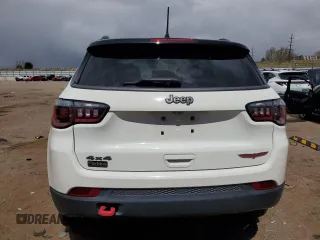 2020 Jeep Compass Trailhawk with VIN 3C4NJDDBXLT144023, listed as a Copart auction lot 51529425 with 41,886 mi miles and Salvage Title. Bid and sale history available at carsss.com. Image 6.