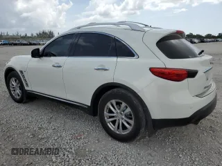 2014 Infiniti QX70 with VIN JN8CS1MU5EM450385, listed as a Copart auction lot 60201735 with 196,097 mi miles and Salvage title. Bid and sale history available at DreamBid. Image 2.
