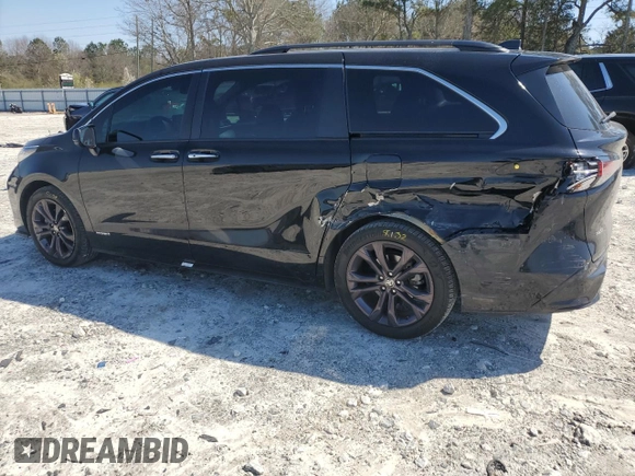 2021 Toyota Sienna XSE with VIN 5TDXRKEC1MS044966, listed as a Copart auction lot 48853605 with 41,720 mi miles and Salvage Title. Bid and sale history available at DreamBid. Image 2.