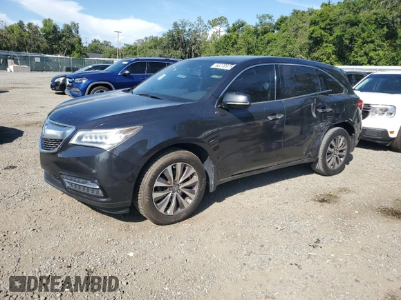 2015 Acura MDX Technology with VIN 5FRYD3H4XFB005764, listed as a Copart auction lot 60278975 with 135,959 mi miles and Non repairable. Bid and sale history available at DreamBid. Image 1.