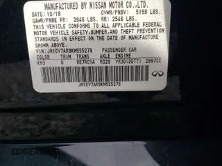 2019 Infiniti Q50 Luxe z VIN JN1EV7AR9KM555279, wystawiony jako Copart lot #53832605 z przebiegiem 96 415 mil mil oraz Szkoda całkowita • Salvage title. Historia ofert i sprzedaży dostępna na DreamBid. Obrazek 12.