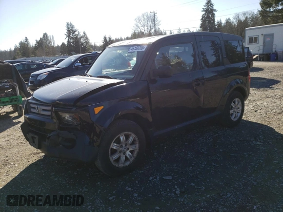 2008 Honda Element EX with VIN 5J6YH27718L010308, listed as a Copart auction lot 45150795 with 124,527 mi miles and Salvage Title. Bid and sale history available at DreamBid. Image 1.