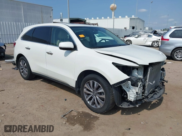 2016 Acura MDX Technology z VIN 5FRYD4H49GB016536, wystawiony jako IAAI lot #42320311 z przebiegiem 76 478 mil mil oraz . Historia ofert i sprzedaży dostępna na DreamBid. Obrazek 1.