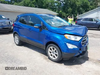 2019 Ford EcoSport SE with VIN MAJ3S2GE5KC299657, listed as a IAAI auction lot 42650187 with 33,729 mi miles and . Bid and sale history available at DreamBid. Image 1.