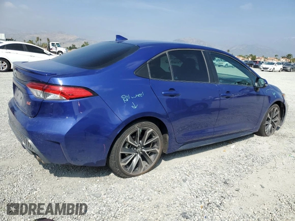 2022 Toyota Corolla SE with VIN 5YFS4MCE8NP106186, listed as a Copart auction lot 50429145 with 54,889 mi miles and Salvage Title. Bid and sale history available at carsss.com. Image 3.