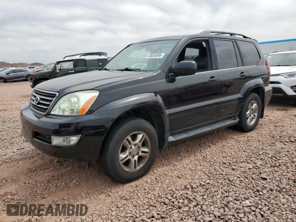 2006 Lexus GX 470 with VIN JTJBT20X860105383, listed as a Copart auction lot 50634995 with 224,450 mi miles and Clean Title. Bid and sale history available at carsss.com. Image 1.